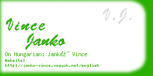 vince janko business card